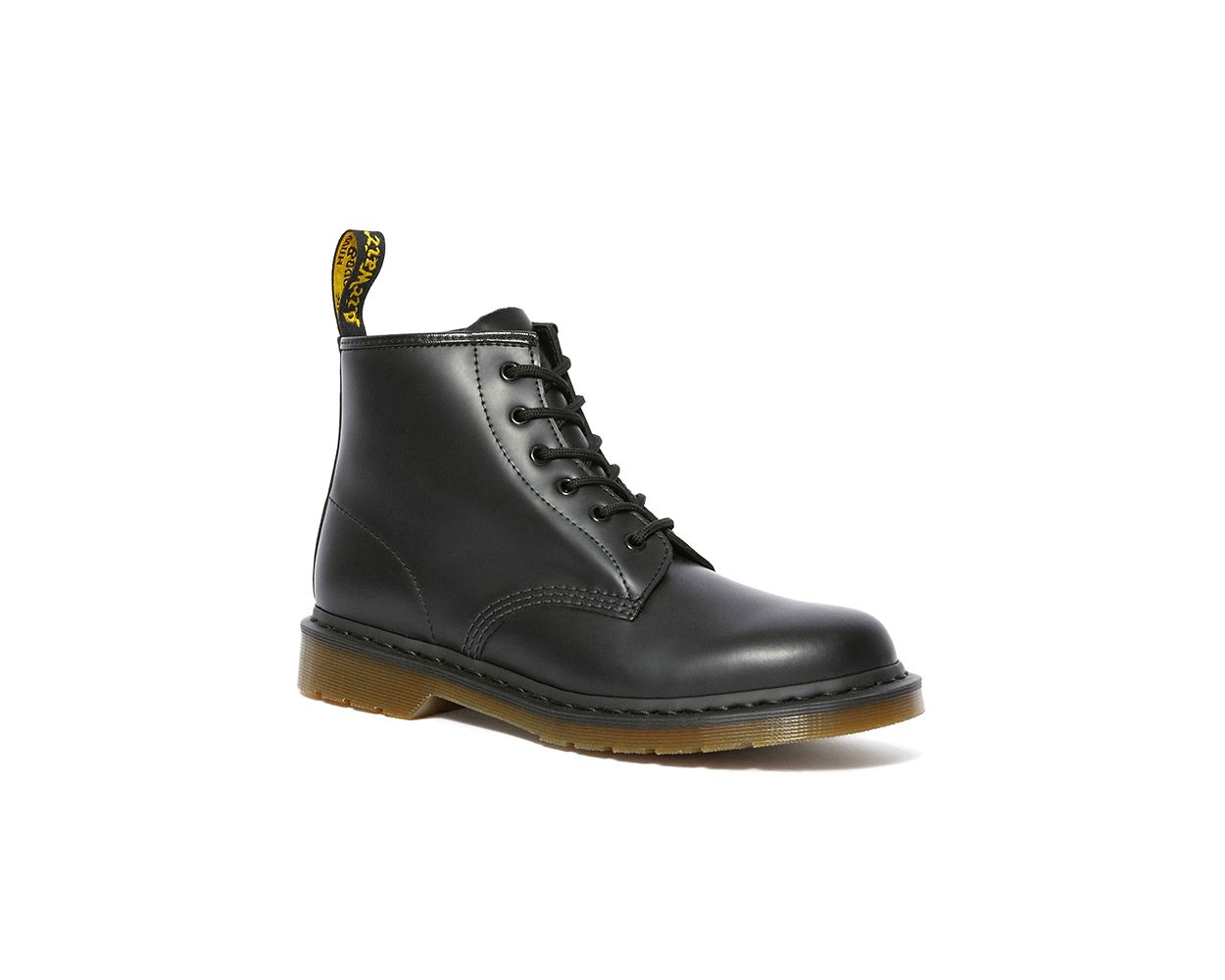 Dr. Martens 101 Smooth Leather Ankle Boots in Black Smooth Leather ...