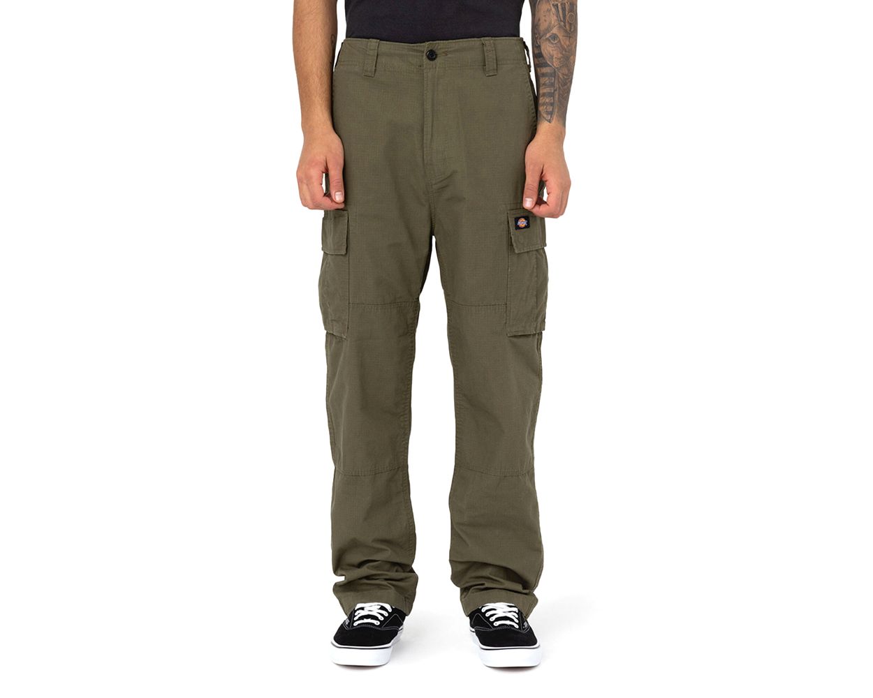 Dickies Eagle Bend Relaxed Fit Double Knee Cargo Pants in Military Green