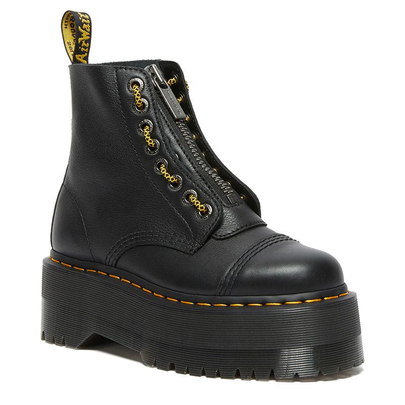 Dr. Martens Sinclair Max Pisa Leather Platform Boots in Black | Dr ...