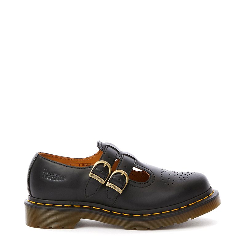 Dr. Martens 8065 Smooth Leather Mary Jane Shoes in Black Smooth | Dr ...