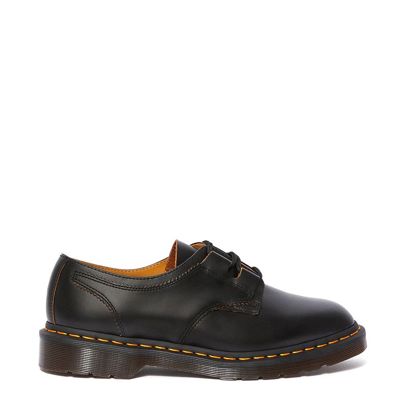 Dr. Martens 1461 Ghillie Leather Oxford Shoes in Black Vintage Smooth ...