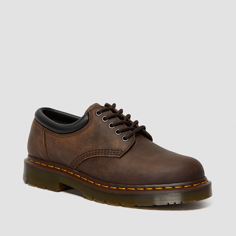 Dr. Martens 8053 Slip Resistant Crazy Horse Leather Casual Shoes in Brown