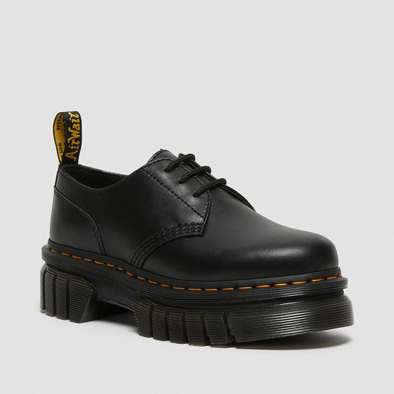 Dr. Martens Audrick Leather Platform Shoes in Black