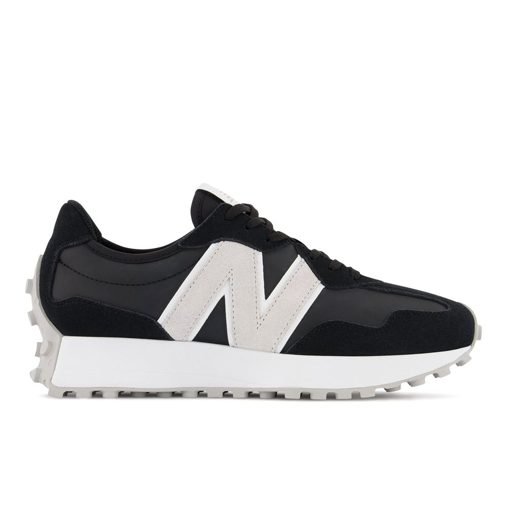 New Balance Women's 327 in Black with White and Nimbus Cloud | Dr ...