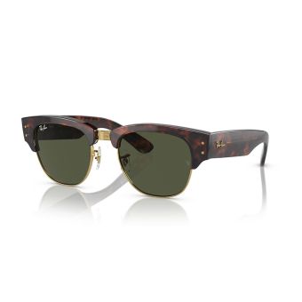 Ray-Ban Mega Clubmaster Sunglasses in Polished Tortoise On Gold/Green