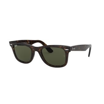 Ray-Ban Original Wayfarer Classic Sunglasses in Tortoise with Non Polarized Green Classic G-15 Lenses