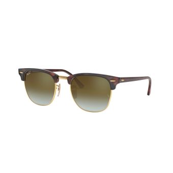 Ray-Ban Clubmaster Sunglasses Flash in Tortoise with Non Polarized Green Gradient Lenses