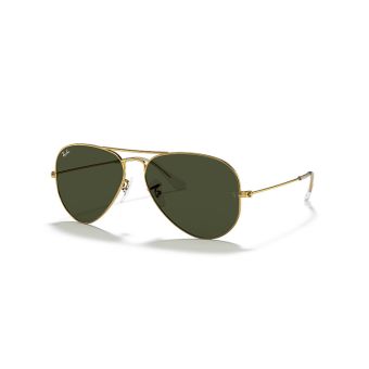 Ray-Ban Aviator Classic Sunglasses in Polished Gold/Green