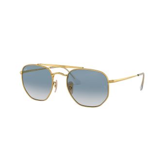 Ray-Ban Marshal Sunglasses in Gold with Non Polarized Light Blue Gradient Lenses