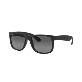 Ray-Ban Justin Classic Sunglasses in Black with Polarized Grey Gradient Lenses