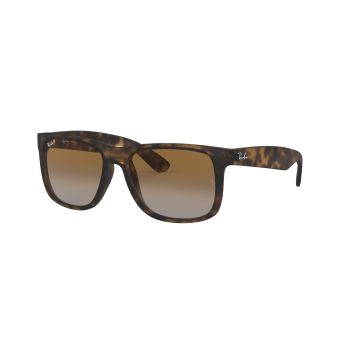 Ray-Ban Justin Classic Sunglasses in Tortoise with Polarized Brown Gradient Lenses
