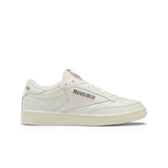 Reebok Club C 85 Vintage Shoes in Chalk/Alabaster/Maroon
