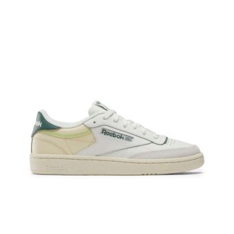 Reebok Women's Club C 85 Shoes in Chalk/Vintage Chalk/Escape Green