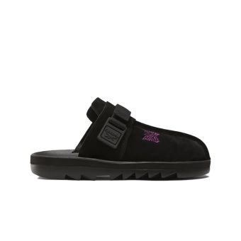 Reebok x Needles Beatnik Slides in Core Black/Core Black/Extreme Purple