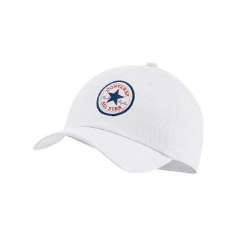 All Star Patch Baseball Hat in White