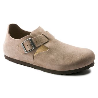Birkenstock London Suede Leather Narrow in Taupe