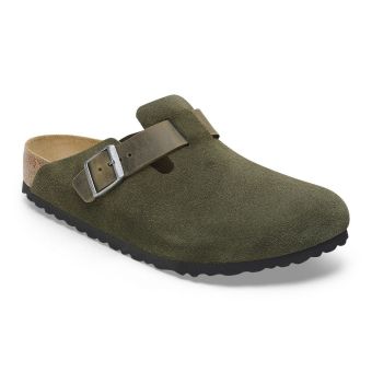 Birkenstock Boston Mixed Leather Regular in Thyme