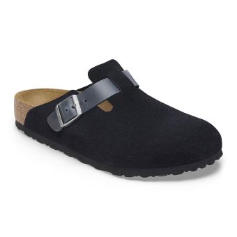 Birkenstock Boston Mixed Leather Regular in Midnight