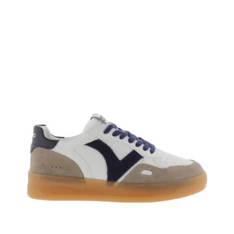 Victoria Seul Faux Leather & Split Leather
Unisex Sneakers With Caramel-Colored Sole in Azul