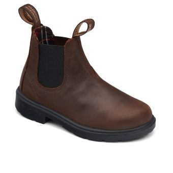 Blundstone Kids' Series Chelsea Boots in Antique Brown