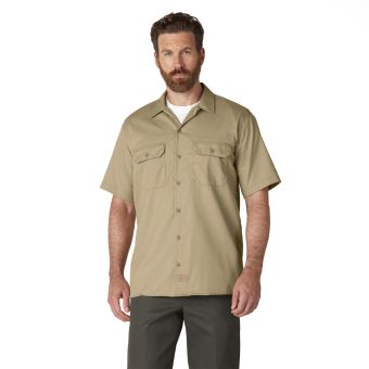 Dickies Short Sleeve Work Shirt in Khaki