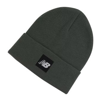 New Balance Unisex Cuffed Beanie Flying NB Logo in Deep olive green