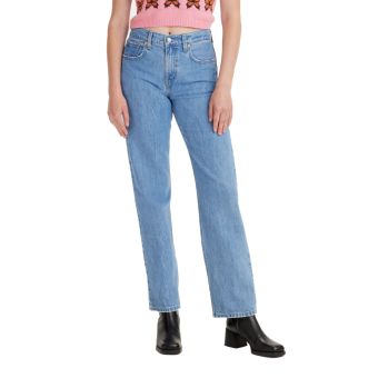 Levi's high waisted straight leg jeans in mid wash