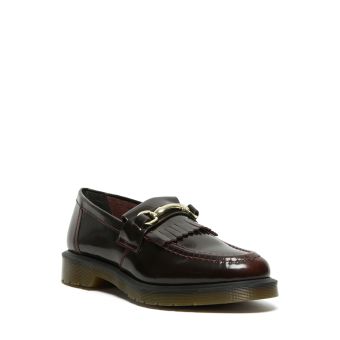 Dr. Martens Adrian Snaffle Leather Loafers in Cherry Red Arcadia