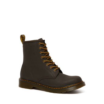 Dr. Martens Youth 1460 Wildhorse Leather Lace Up Boots in Dark Brown