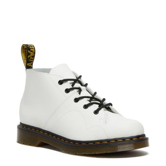 Dr. Martens Church Smooth Leather Monkey Boots in White