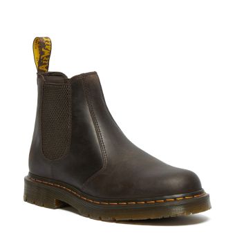 Dr. Martens 2976 Slip Resistant Leather Chelsea Boots in Dark Brown