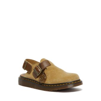 Dr. Martens Jorge Made In England Suede Mules in Sand
