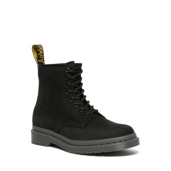 Dr. Martens 1460 Mono Milled Nubuck Lace Up Boots in Black