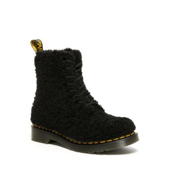 Dr. Martens 1460 Pascal Women's Faux Shearling Boots in Black Lux Borg