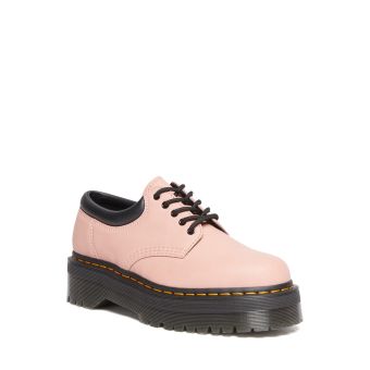Dr. Martens 8053 Leather Platform Casual Shoes in Peach Beige
