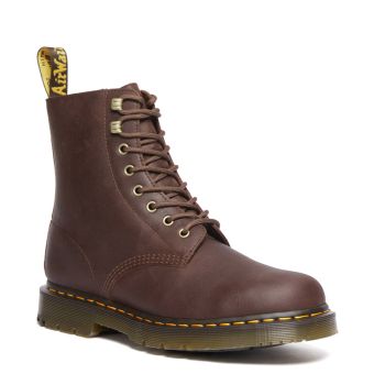 Dr. Martens 1460 Pascal Wintergrip Outlaw Leather Lace Up Boots in Chocolate Brown