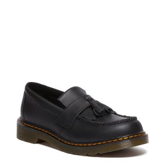Dr. Martens Youth Adrian Softy T Leather Tassel Loafers in Black