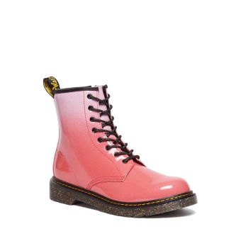Dr. Martens Youth 1460 Gradient Glitter Leather Lace Up Boots in Pink