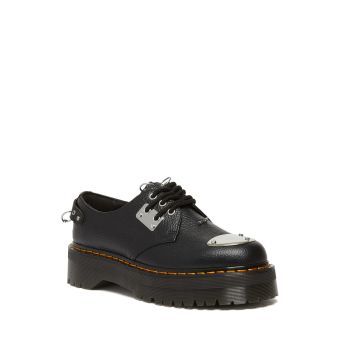 Dr. Martens 1461 Piercing Milled Nappa Leather Platform Shoes in Black