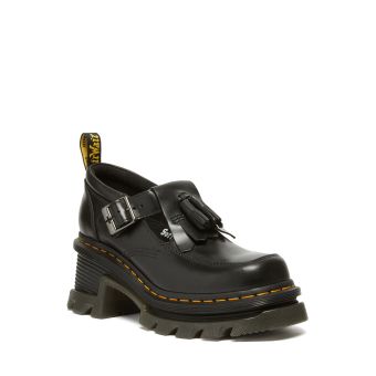 Dr. Martens Corran Atlas Leather Mary Jane Heeled Shoes in Black