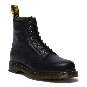 Dr. Martens 1460 Women's Leather Grizzly Boots in Black