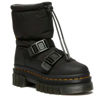 Dr. Martens 1490 Virginia Leather Mid Calf Boots in Black Virginia Union Jack Boots Canada