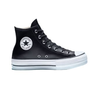 Converse Chuck Taylor All Star Lift Platform Leather in Black/Black/White