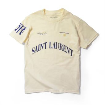 Artgang Saint-Laurent Crew T-Shirt in Cream