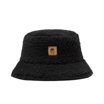 Turtle Fur Stomp Bucket Hat in Black