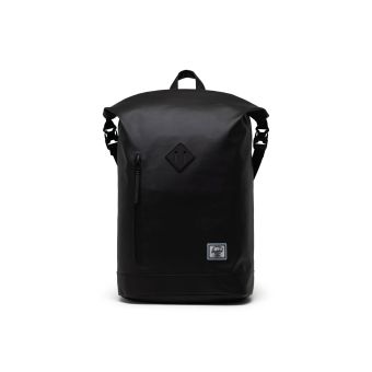 Herschel Roll Top Backpack - Weather Resistant in Black