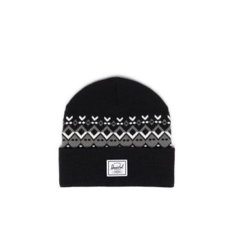 Herschel Elmer Fair Isle Beanie in Black