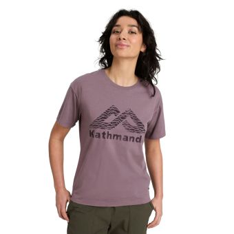 Kathmandu Women's KMD Logo T-shirt in Storm Cloud