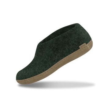 Glerups Shoe with leather sole in Forest