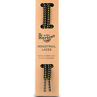 Dr. Martens 36 Inch (92 Cm) Flat Shoe Laces (4-5 Eye) in Black-Yellow